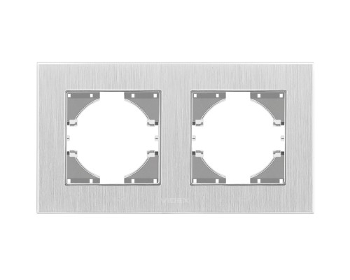 Рамка Videx BINERA сріблястий алюміній 2 пости (VF-BNFRA2H-SL)