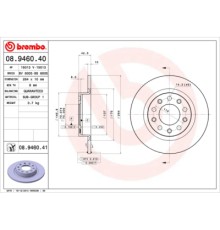 Гальмівний диск Brembo 08.9460.41