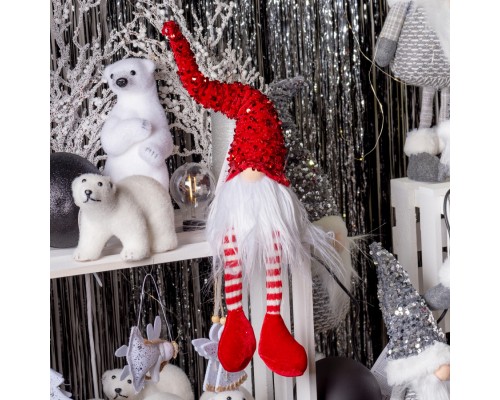 Новорічна фігурка YES! Fun Ведмідь новорічний 17,5х8х11 см, білий (973599)