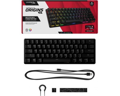 Клавіатура HyperX Alloy Origins 60 Black (4P5N0AA)