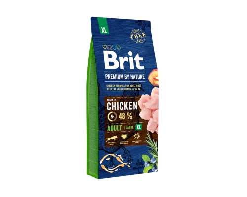 Сухий корм для собак Brit Premium Dog Adult XL 15 кг (8595602526529)