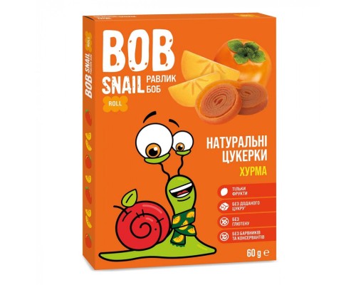 Цукерка Bob Snail Равлик Боб Хурма, 60 г (4820219341536)