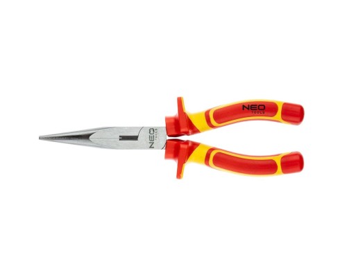 Плоскогубці Neo Tools подовжені, 200 мм, 1000 в, поліровані (01-225)