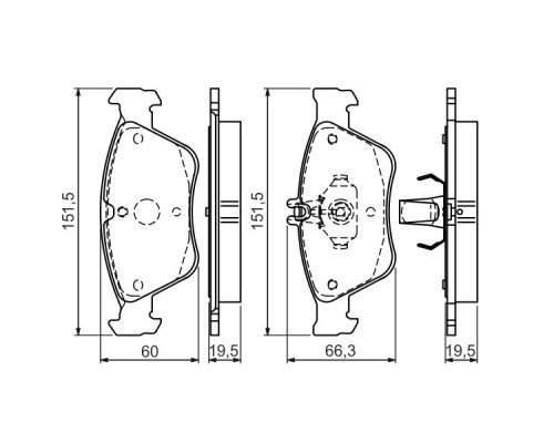 Гальмівні колодки Bosch 0 986 494 002