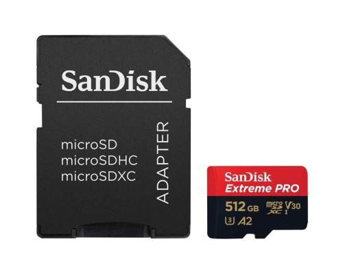 Карта пам'яті SanDisk 512 GB microSDXC UHS-I U3 Extreme Pro+SD Adapter (SDSQXCD-512G-GN6MA) Карта пам'яті SanDisk 512 GB microSDXC UHS-I U3 Extreme Pro+SD Adapter (SDSQXCD-512G-GN6MA)