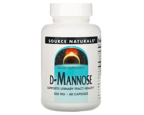 Вітамінно-мінеральний комплекс Source Naturals D-Манноза 500мг, 60 капсул (SNS-02198)
