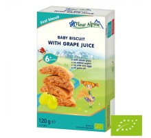 Дитяче печиво Fleur Alpine With Grape Juice, 120 г (5412916941844)