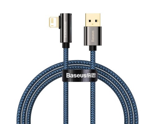 Дата кабель USB 2.0 AM to Lightning 1.0m CACS 2.4A 90 Legend Series Elbow Blue Baseus (CACS000003)