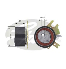 Ролик натягувача ременя Gates T43089