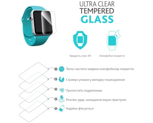 Скло захисне Piko Full Glue Apple Watch Series 4 40 mm (1283126488962)