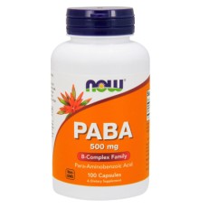 Вітамінно-мінеральний комплекс Now Foods Пара-амінобензойна кислота (ПАБК), PABA, 500 мг, 100 капсул (NOW-00485)