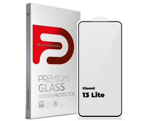 Скло захисне Armorstandart Full Glue Curved Xiaomi 13 Lite Black (ARM66960)