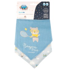 Слинявчик Canpol babies Bonjour Paris 2 шт Блакитний (26/900_blu)