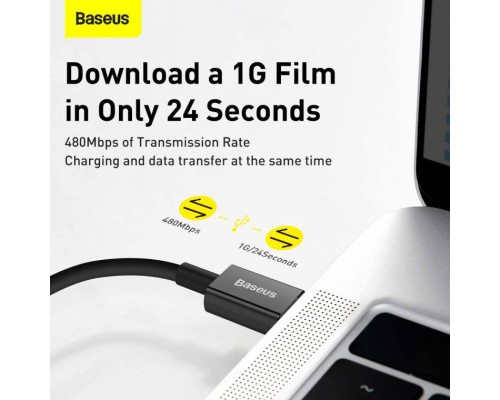 Дата кабель USB-C to Lightning 1.0m 20W Superior Series Black Baseus (CATLYS-A01)