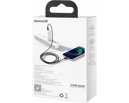 Дата кабель USB-C to Lightning 1.0m 20W Superior Series Black Baseus (CATLYS-A01)