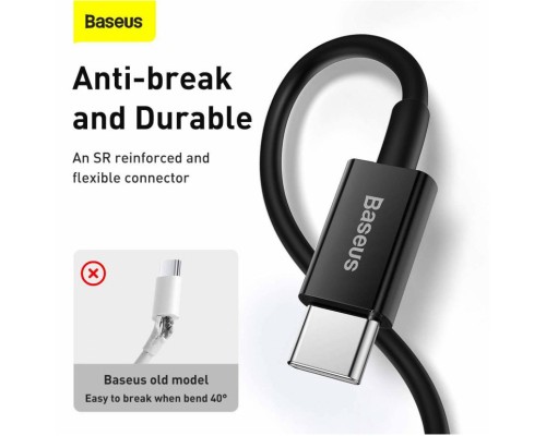 Дата кабель USB-C to Lightning 1.0m 20W Superior Series Black Baseus (CATLYS-A01)