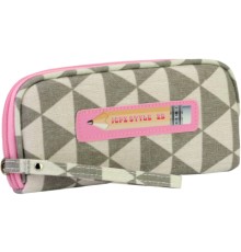 Пенал Cool For School 1 відділення з ремінцем Сірий (J-2621-lt.grey)