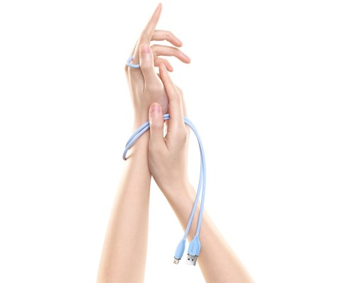 Дата кабель USB 2.0 AM to Lightning 1.2m 2.4A Jelly Liquid Silica Gel Blue Baseus (CAGD000003)