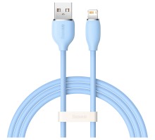 Дата кабель USB 2.0 AM to Lightning 1.2m 2.4A Jelly Liquid Silica Gel Blue Baseus (CAGD000003)