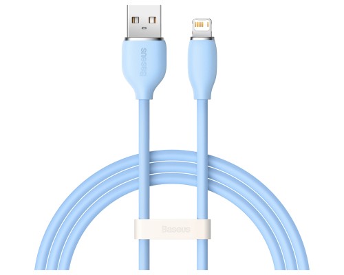 Дата кабель USB 2.0 AM to Lightning 1.2m 2.4A Jelly Liquid Silica Gel Blue Baseus (CAGD000003)