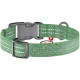 Нашийник для тварин WAUDOG Re-cotton з QR паспортом світловідбивний Ш 25 мм Д 33-49 см зелений (029218)