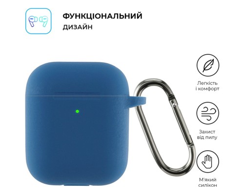 Чохол для навушників Armorstandart Ultrathin Silicone Case With Hook для Apple AirPods 2 Lake Blue (ARM59683)