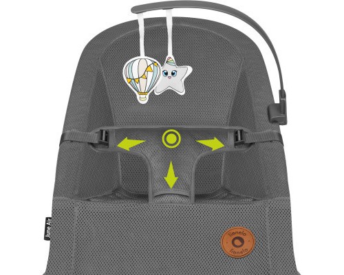 Крісло-гойдалка Lionelo шезлонг June air grey graphite (LO-JUNE AIR GREY GRAPHITE)