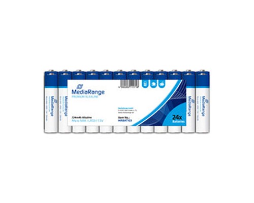 Батарейка Mediarange AAA LR03 1.5V Premium Alkaline Batteries, Micro, Pack 24 (MRBAT103) Батарейка Mediarange AAA LR03 1.5V Premium Alkaline Batteries, Micro, Pack 24 (MRBAT103)
