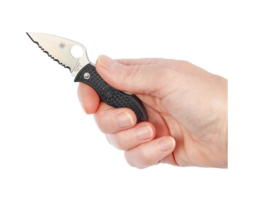Ніж Spyderco Manbug Lightweight Leaf Serrated Black (MBKLFS)