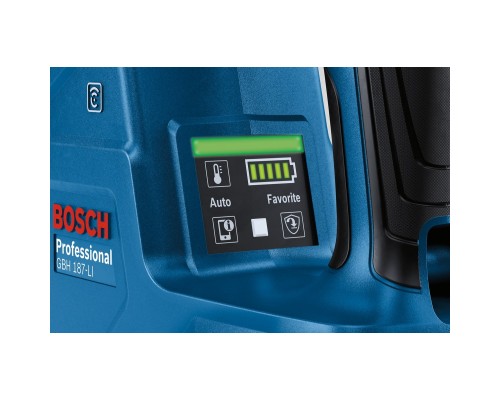 Перфоратор Bosch GBH 187-LI, патрон SDS-plus 24мм, 18В, 2.4Дж, 980об/хв (без АКБ та ЗП) (0.611.923.120)