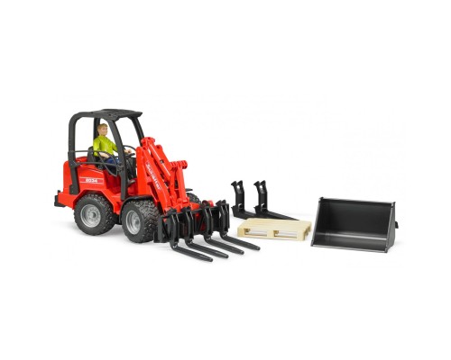 Спецтехніка Bruder Міні-навантажувач Schaffer Compact 2630 з фігуркою та аксесуарами (02191)