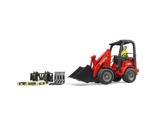 Спецтехніка Bruder Міні-навантажувач Schaffer Compact 2630 з фігуркою та аксесуарами (02191)