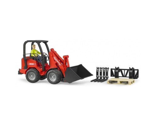 Спецтехніка Bruder Міні-навантажувач Schaffer Compact 2630 з фігуркою та аксесуарами (02191)