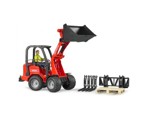 Спецтехніка Bruder Міні-навантажувач Schaffer Compact 2630 з фігуркою та аксесуарами (02191)