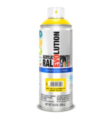 Фарба-аерозоль Pintyplus на водній основі Evolution Ral 1021, Жовтий, глянцевий, 400 мл (8429576273007)