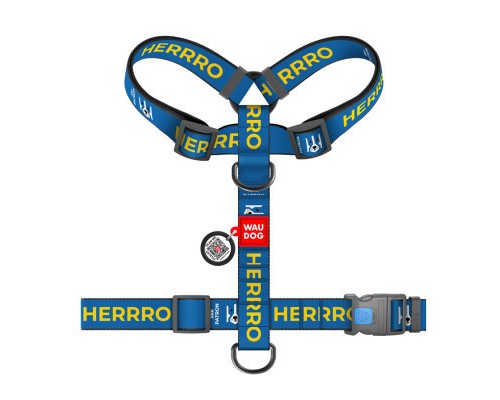 Шлея для собак WAUDOG Nylon анатомічна H-подібна з QR-паспортом 