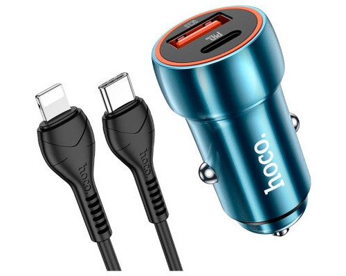 Зарядний пристрій HOCO Z46A set (C to iP) USB-A/Type-C Sapphire Blue (6931474770363)