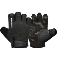 Рукавички для фітнесу RDX T2 Half Brown L (WGA-T2HBR-L)