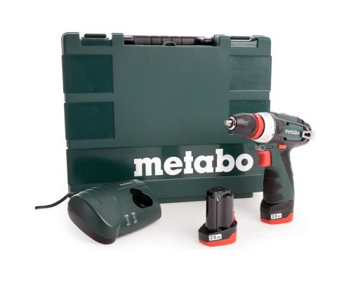 Шуруповерт Metabo PowerMaxx BS Quick Basic 12В, 2х2Ah, 17·34Нм, 0-360·0-1400об/хв (600156500)