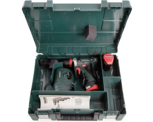 Шуруповерт Metabo PowerMaxx BS Quick Basic 12В, 2х2Ah, 17·34Нм, 0-360·0-1400об/хв (600156500)