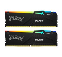 Модуль пам'яті для комп'ютера DDR5 16GB (2x8GB) 6000 MHz Beast RGB EXPO Kingston Fury (ex.HyperX) (KF560C30BBEAK2-16)