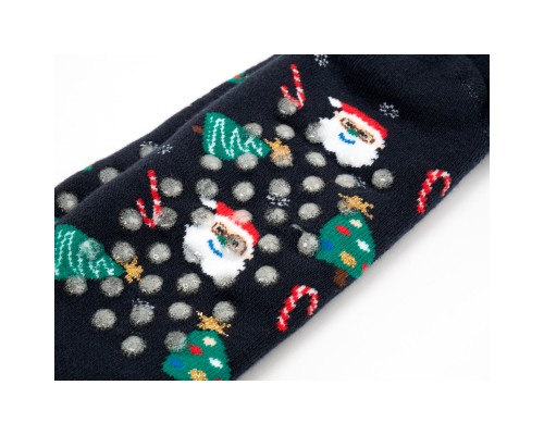 Шкарпетки дитячі Bross новорічні махрові (10436-4-6-blue)