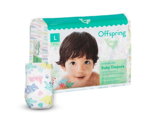 Підгузки Offspring Dinoland Розмір L 9-13 кг 36 шт (DP-OI-FAT-L36P-DNL)