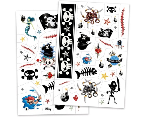 Набір для творчості Djeco Наклейки на тіло Пірати (DJ09584)