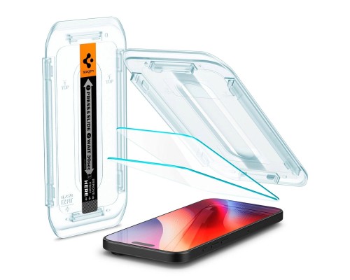 Скло захисне Spigen iPhone 16 Pro Glas.tR EZ Fit (2 Pack) (AGL07928)