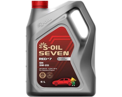 Моторна олива S-OIL SEVEN RED 7 SN 5W-20, 5л (SRSN5205)