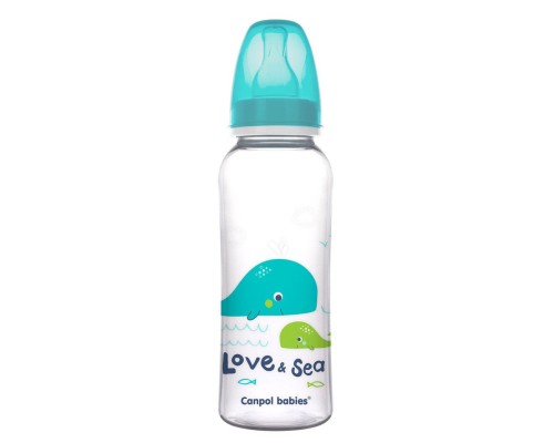 Пляшечка для годування Canpol babies PP LOVE&SEA 250 мл бірюзовий (59/400_tur)