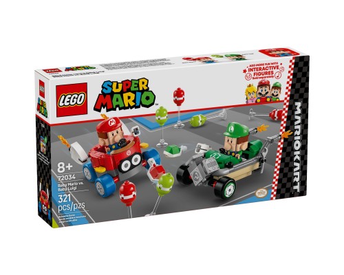 Конструктор LEGO Super Mario Mario Kart – Baby Mario vs. Baby Luigi (72034)