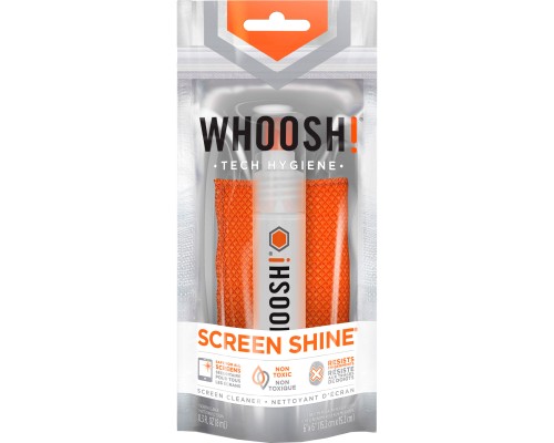 Спрей для очищення Whoosh! Screen Shine POCKET 8ml, microfiber 14x14cm (1FG08ENFR)
