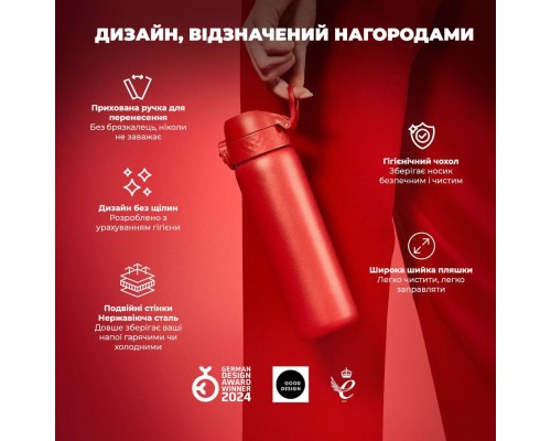Пляшка для води ION8 OneTouch Vacuum Insulated 500 мл Red (I8TS500Red)
